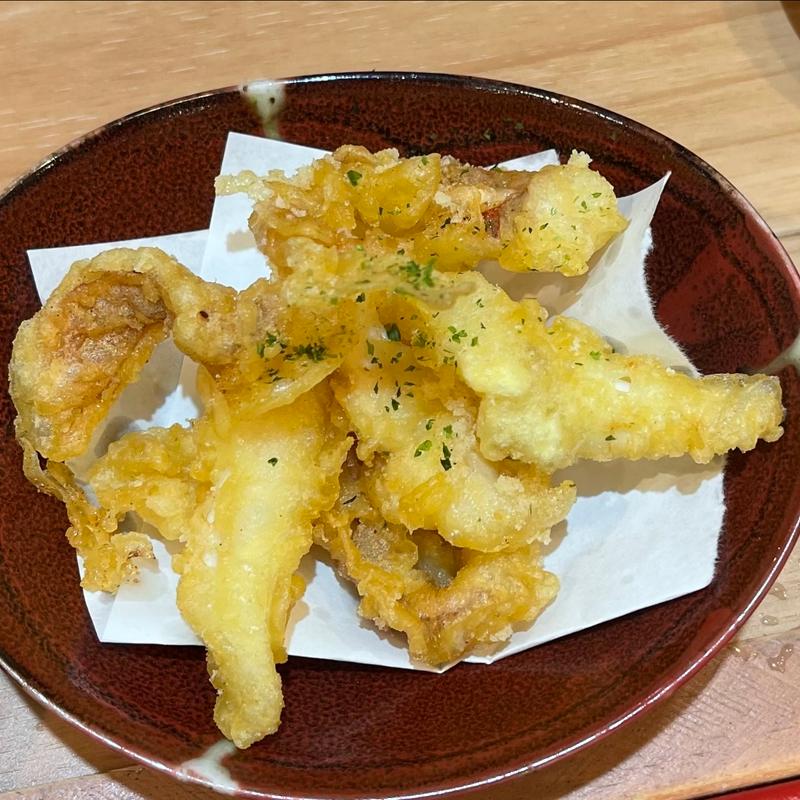 イカげそ天ぷら(酒のあて鮨謹賀福島店)