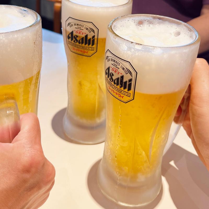 生ビール(中ジョッキ)(手打うどん 長谷沼)