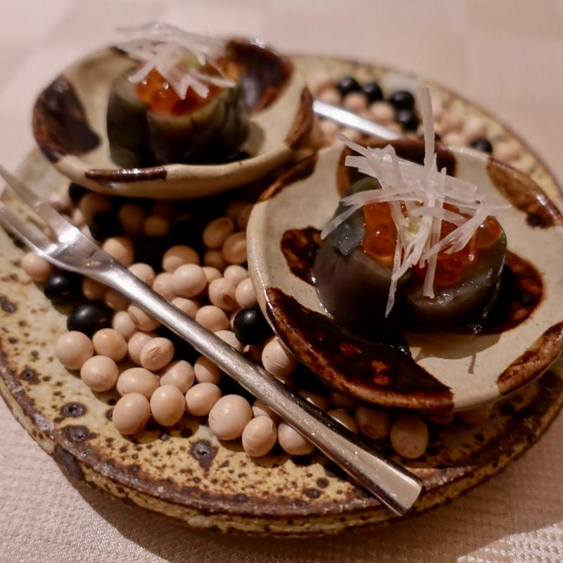 やんばる産茄子×本山葵×イクラ(THE HIRAMATSU HOTELS & RESORTS 宜野座)