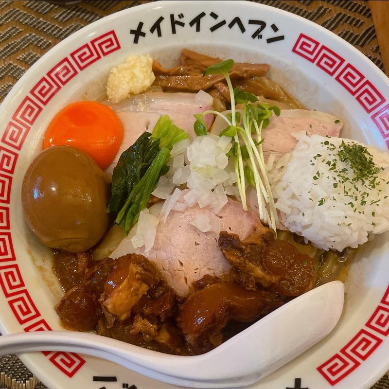 SP油そば大盛、ライスボール(メイドインヘブン)