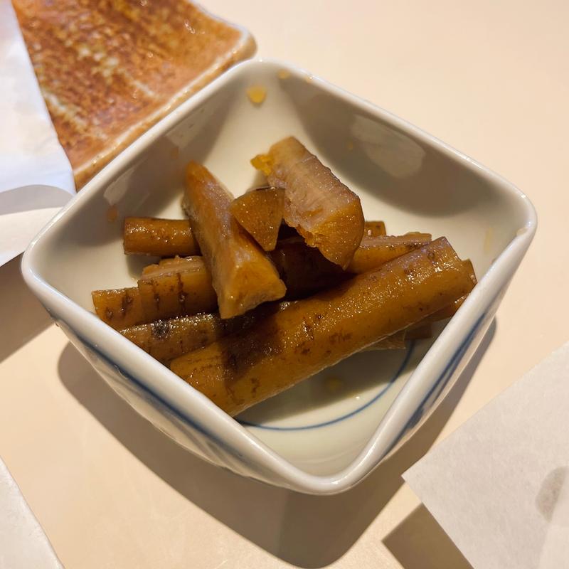 ごぼう漬け(手打うどん 長谷沼)