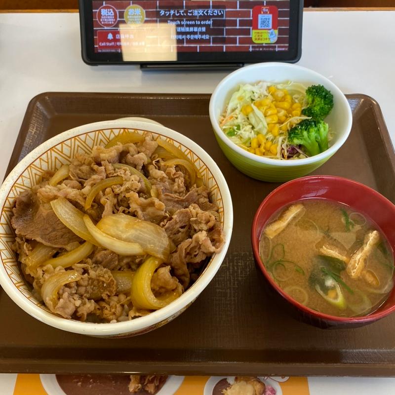 牛丼サラダセット(すき家 足立一ツ家店 )
