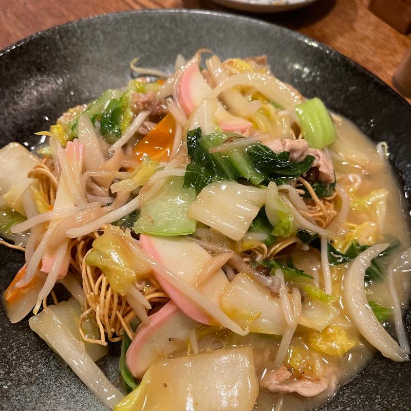 鶏白湯スープ皿うどん(やきとり暫 )