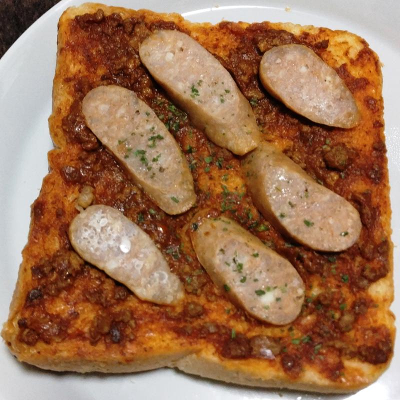 ジャパンXのチョリソーとチリソースのトースト(persimmon（パーシモン） 一番町店)