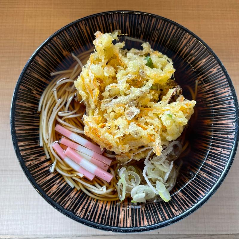 かき揚げそば（温）(生そば玉川 錦糸町駅前店)