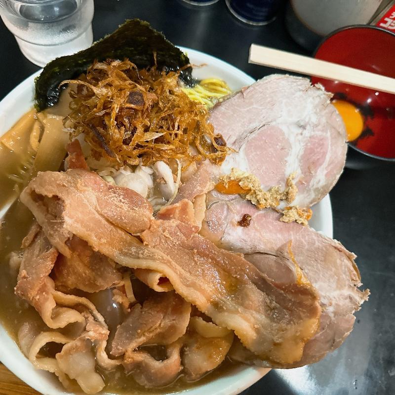 100SP白バイ貝20kg大盛り、つけ玉(一条流がんこ総本家分家荒木町)