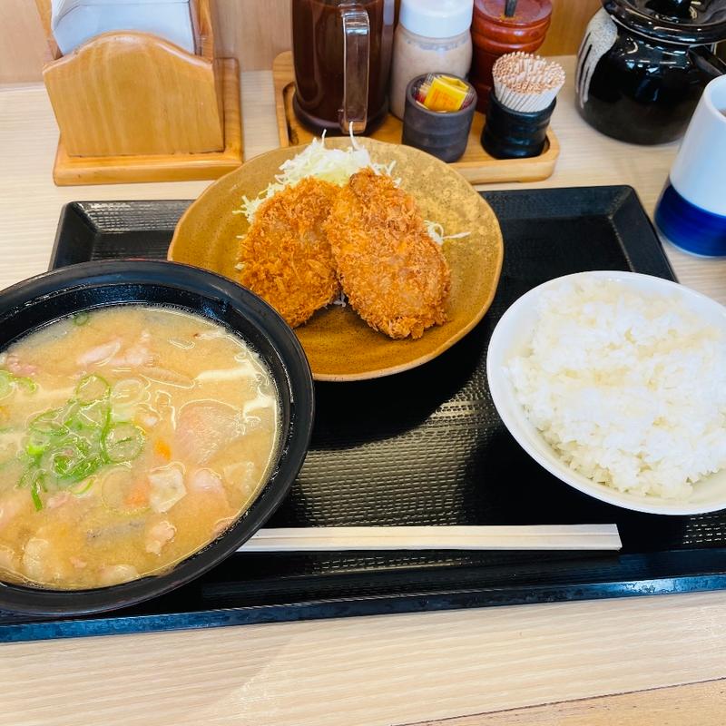 豚汁セット(ヒレカツ)(かつや 埼玉加須店)