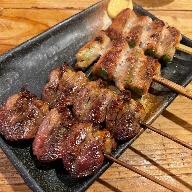 ハツ・にんにくの芽肉巻き(はじめ )