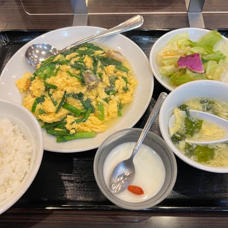 ニラ玉定食(萬福菜館)