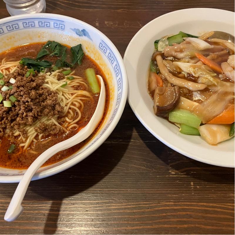 ラーメンセット　担々麺+中華飯(天福 )