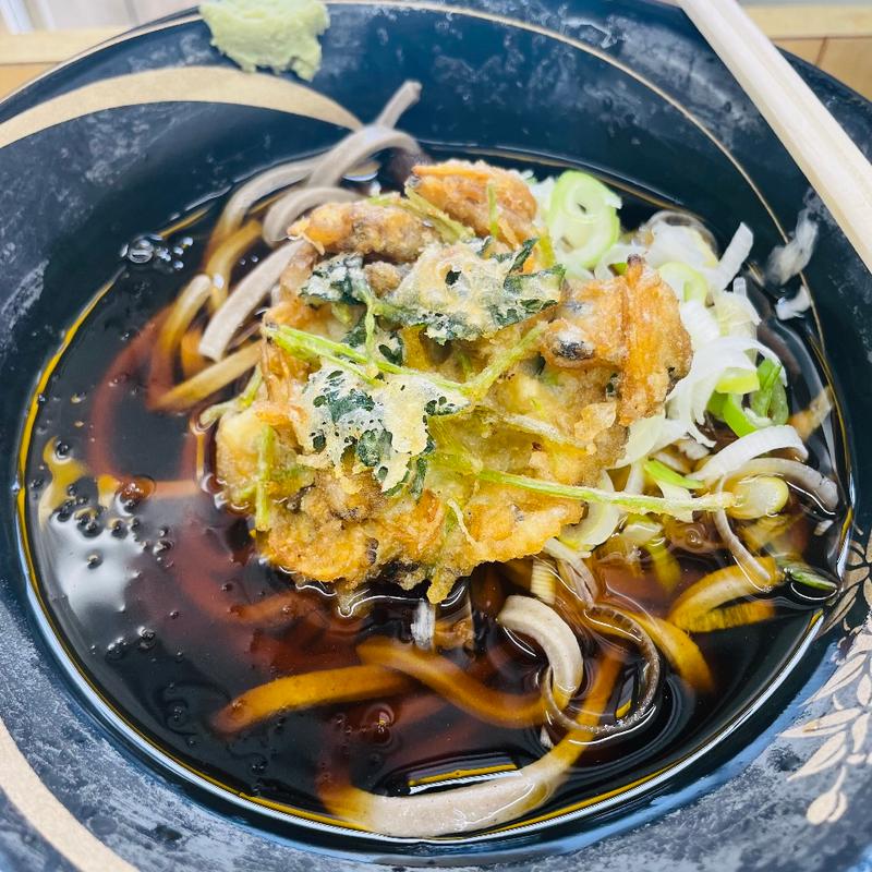 冷し太そばあさりかき揚げ(そばのスエヒロ 八丁堀店)