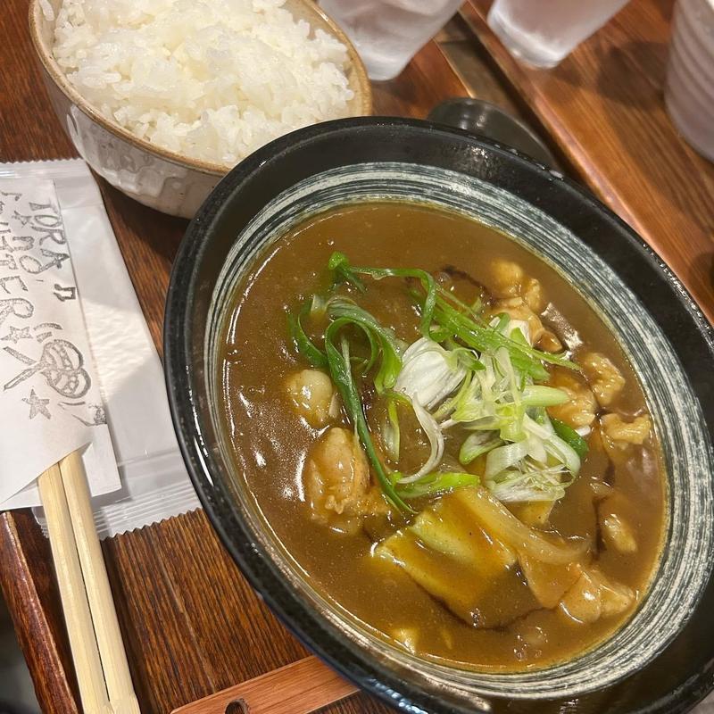和牛ホルモンカレーうどん定食(虎のバター)