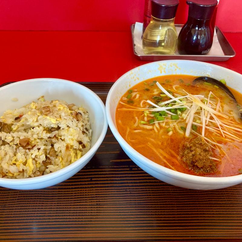 半炒飯 坦々麺セット(珍来 三芳店 )