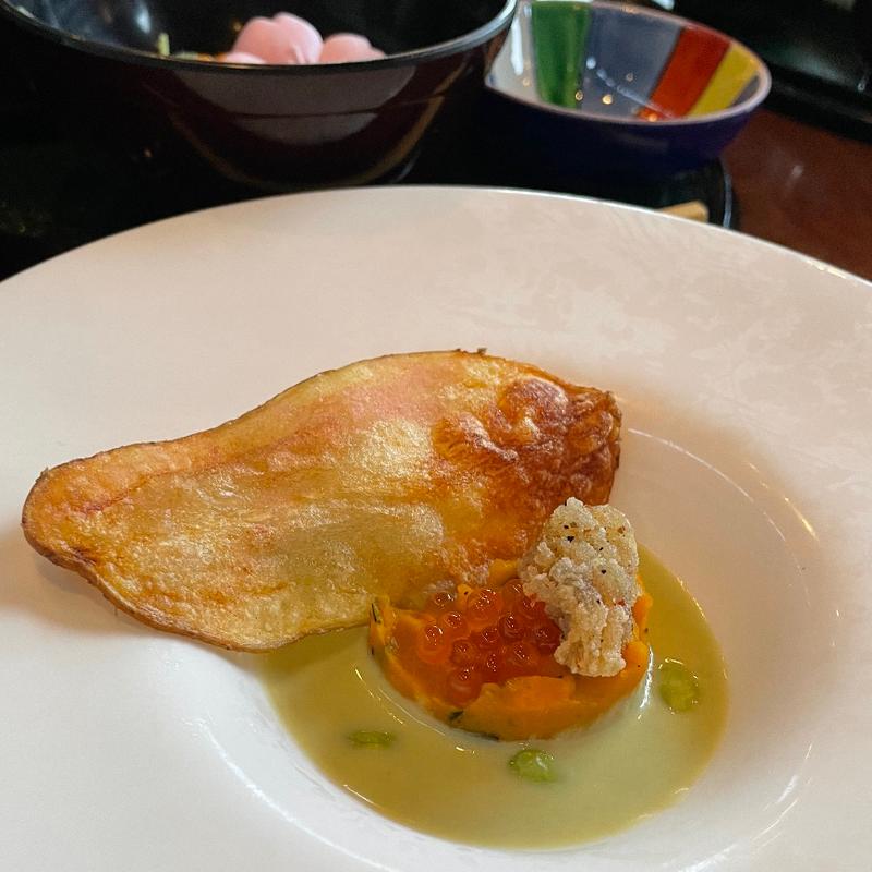 スペシャル膳【季節の前菜】（枝豆と南瓜の擂り流し、イクラ添え）(レストラン櫻(ディズニーシー))