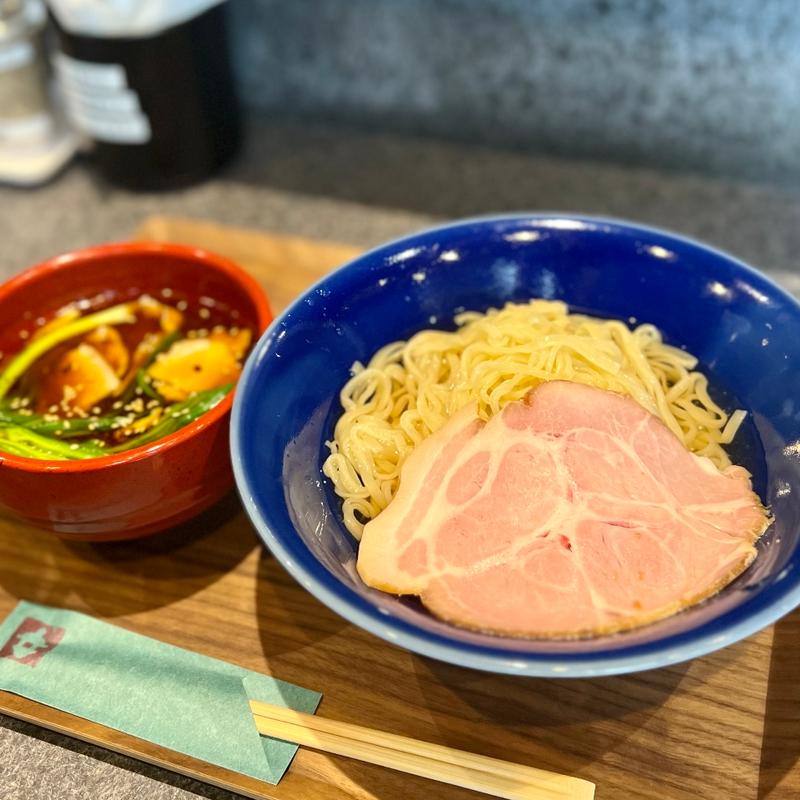 行者にんにくとワインポークの辛醤油つけ麺(中華そば 第三灯籠)