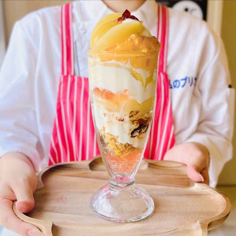 季節のフルーツプリンパフェ(私のプリン食堂 ららぽーと堺店)