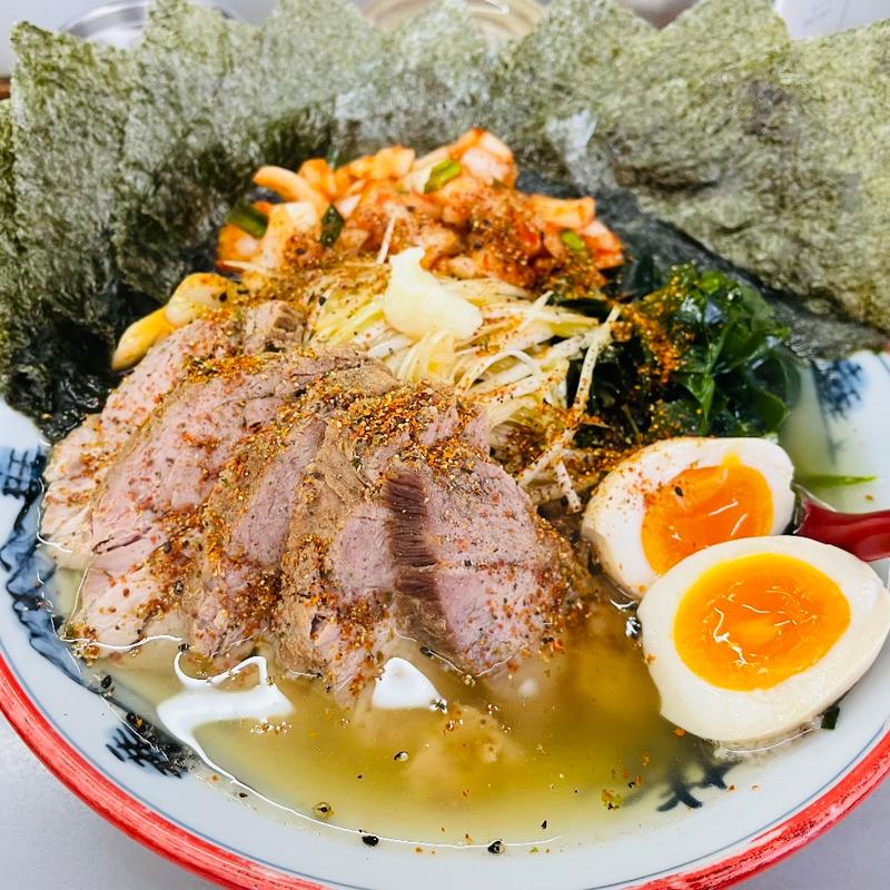 ネギ塩チャーシュー＋海苔＋わかめ＋味玉(ラーメンショップ 122号騎西店)