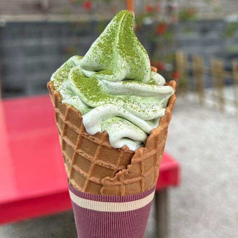 オリジナルソフトクリーム(抹茶)(高田通泉園 （山城製茶直売所）)