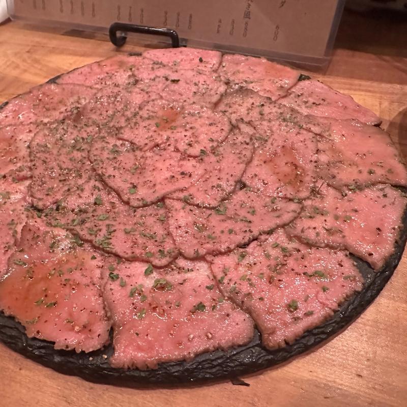 牛タンのカルパッチョ(新橋二丁目九番地らんたん)