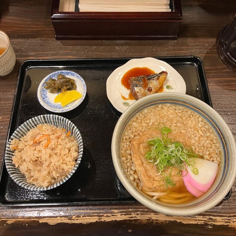 うどん定食B(辨慶うどん 西京極店 （弁慶うどん　べんけいうどん）)