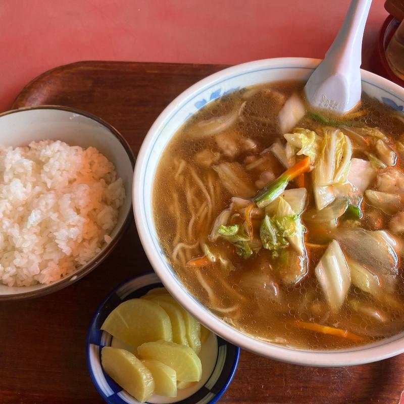 鶏そば+半ライス(廬山)