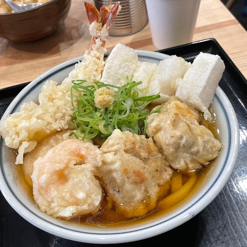 海老鳥餅うどん(自家製生うどん 饂飩頑陣)