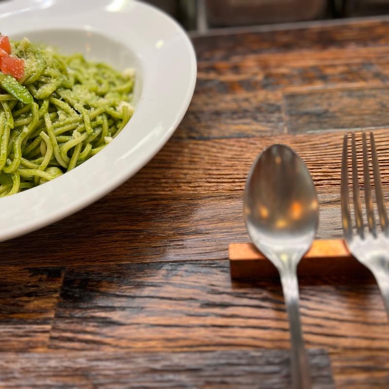 アスパラガスと小柱のジェノバソース(ラ・ボエム パスタフレスカ ららぽーと愛知東郷／La BohemeE PASTA FRESCA LaLaport Aichi-Togo)