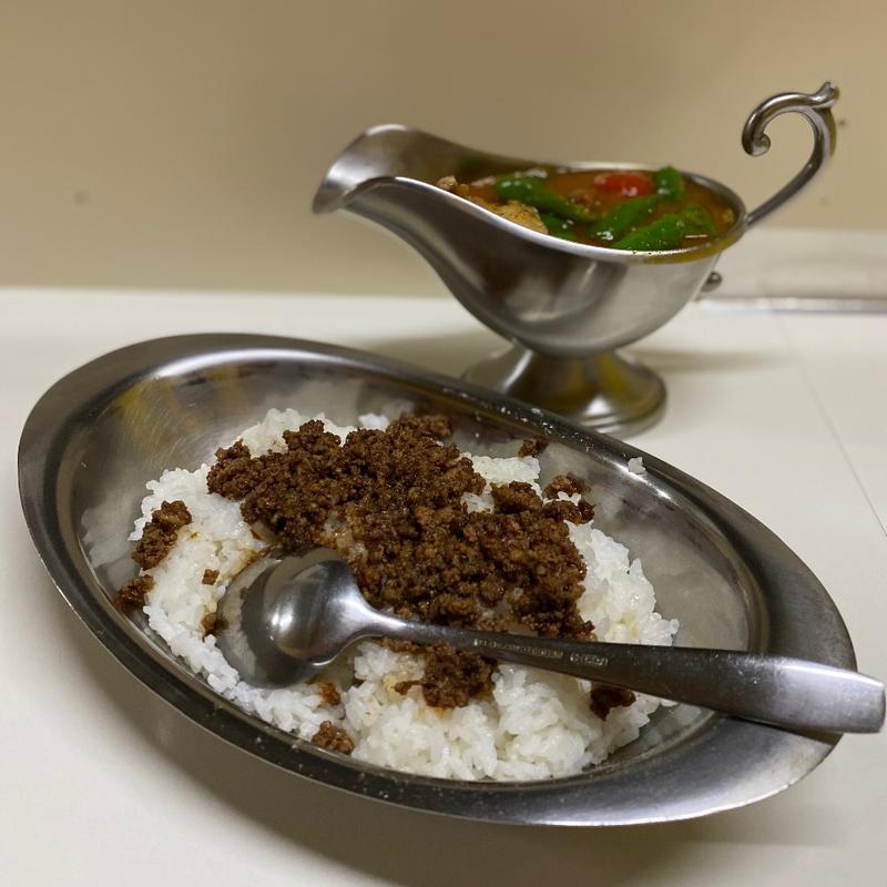 季節のすーぷかれープレミアム 梅干入り初夏スープカレー+スパイシーひき肉(かれーの店 うどん)