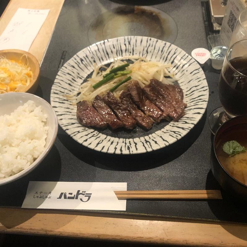 リブロースステーキ(ステーキしゃぶしゃぶ パンドラ)