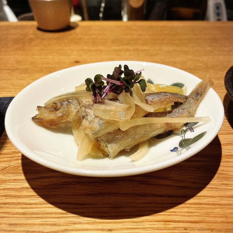 子持ちししゃもとセロリ南蛮漬(高太郎 （こうたろう）)