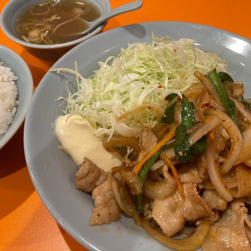 豚バラ焼肉定食(元祖ニュータンタンメン本舗 登戸店)