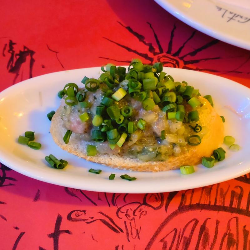 洋風ネギトロのブルスケッタ(イルキャンティ代々木公園)