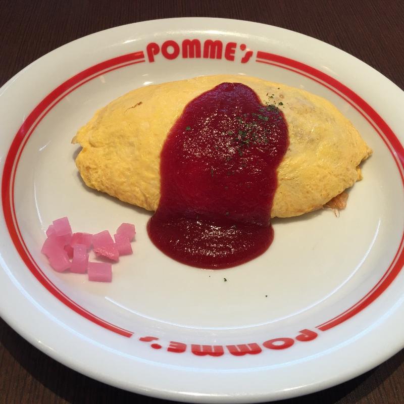 定番オムライス(チキン入り)Sサイズ(ポムの樹 天王寺MIOプラザ館店)