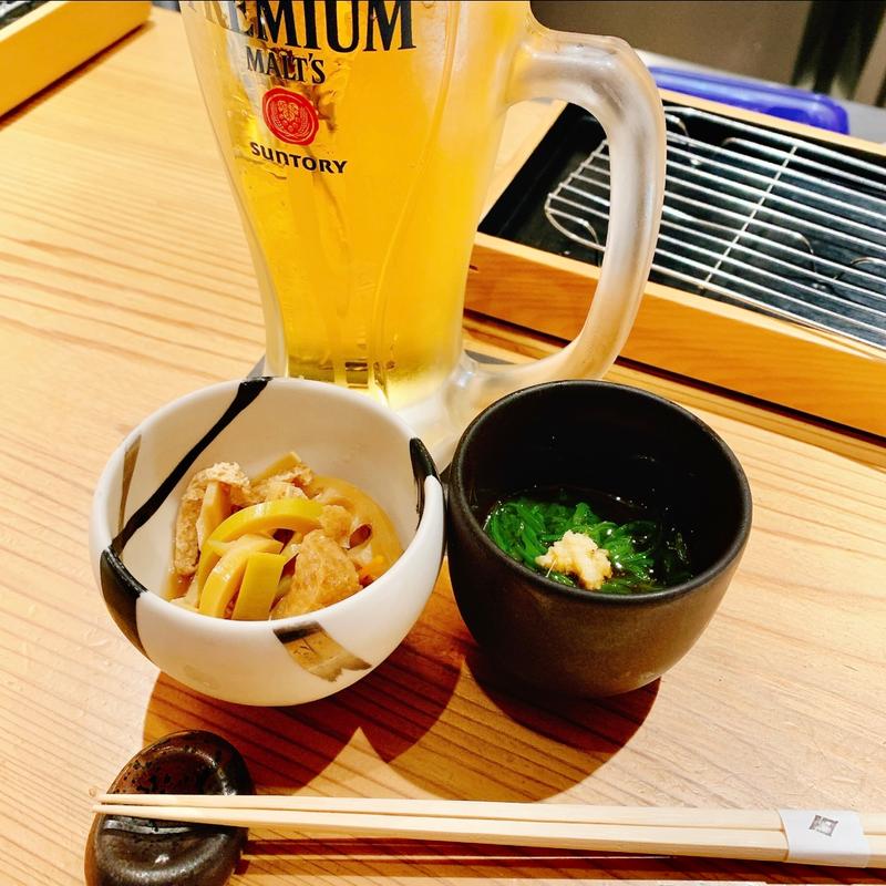 晩酌セット(天ぷらと寿司１８坪)