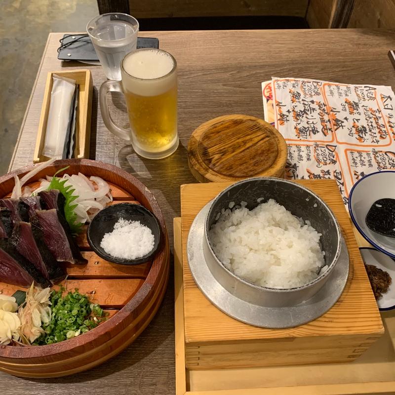わら焼き鰹の塩たたき定食(土佐わら焼き龍神丸 三宮店)