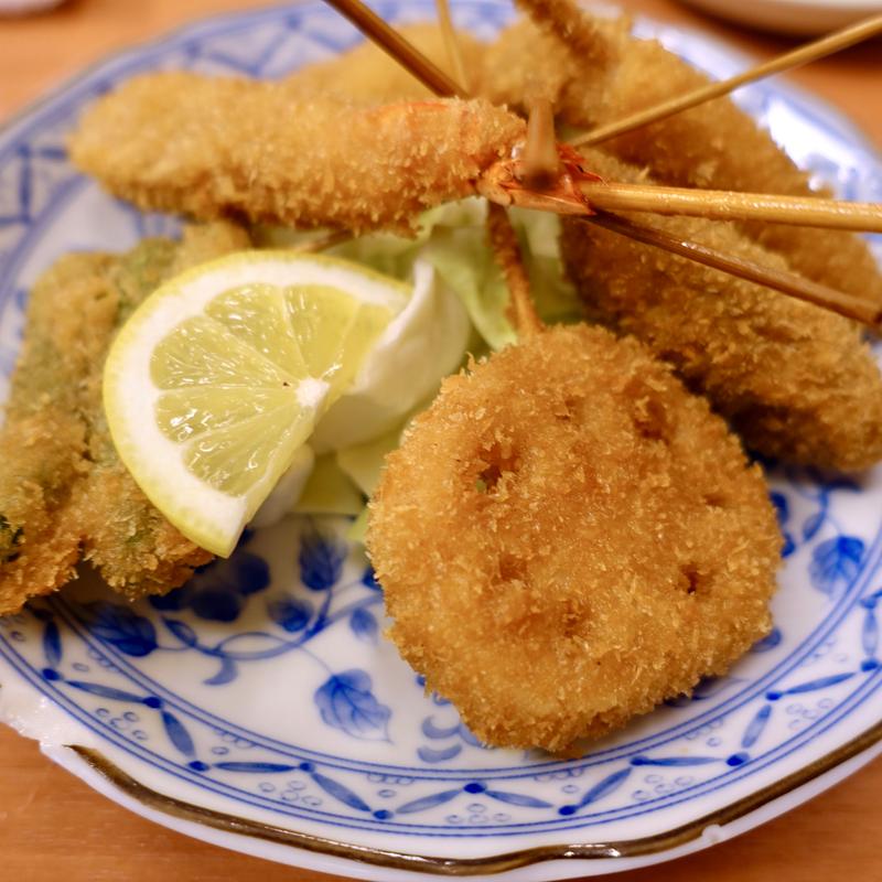 串かつ盛り合わせ7本(大阪府東大阪市足代新町3-15)