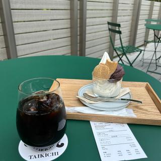 小倉あんセット+アイスコーヒー(an cafe TAIKICHI)