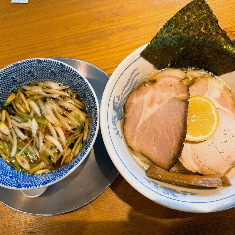 昆布水つけそば、肩ロースチャーシュー追加(中華そば一楽)