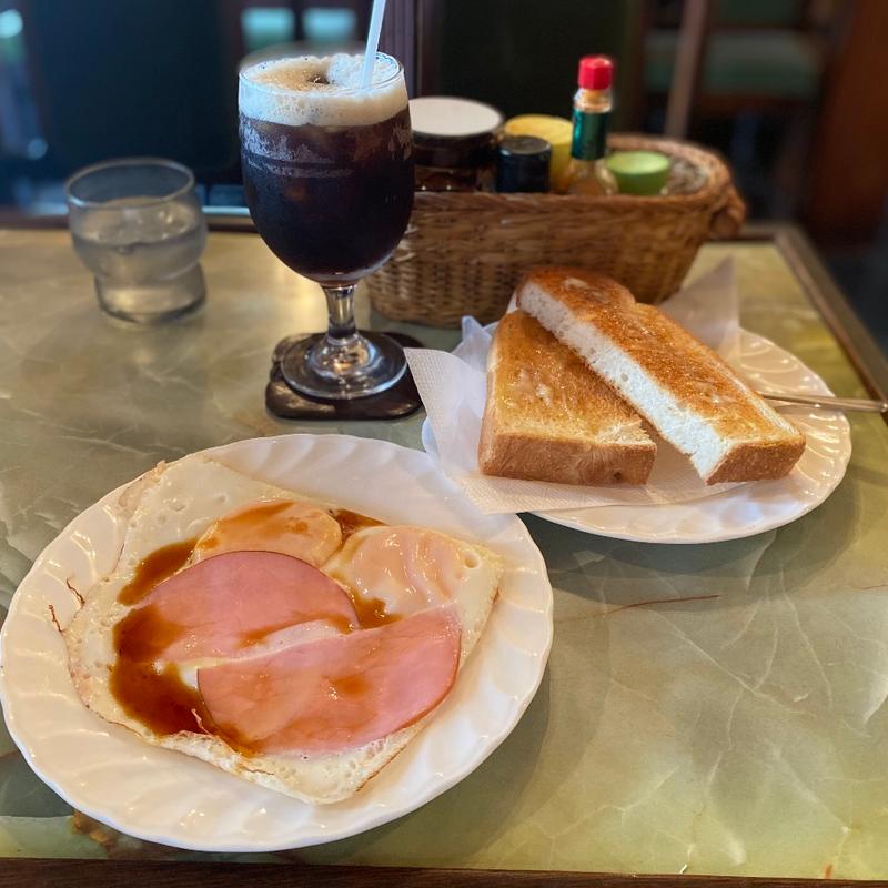 モーニング(トースト、ハムエッグ)(グリーン)