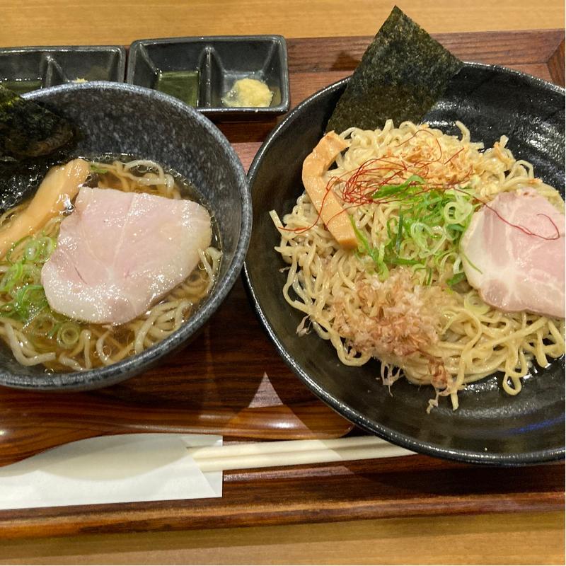 中華そば+和えそば　ハーフセット(七だし屋)