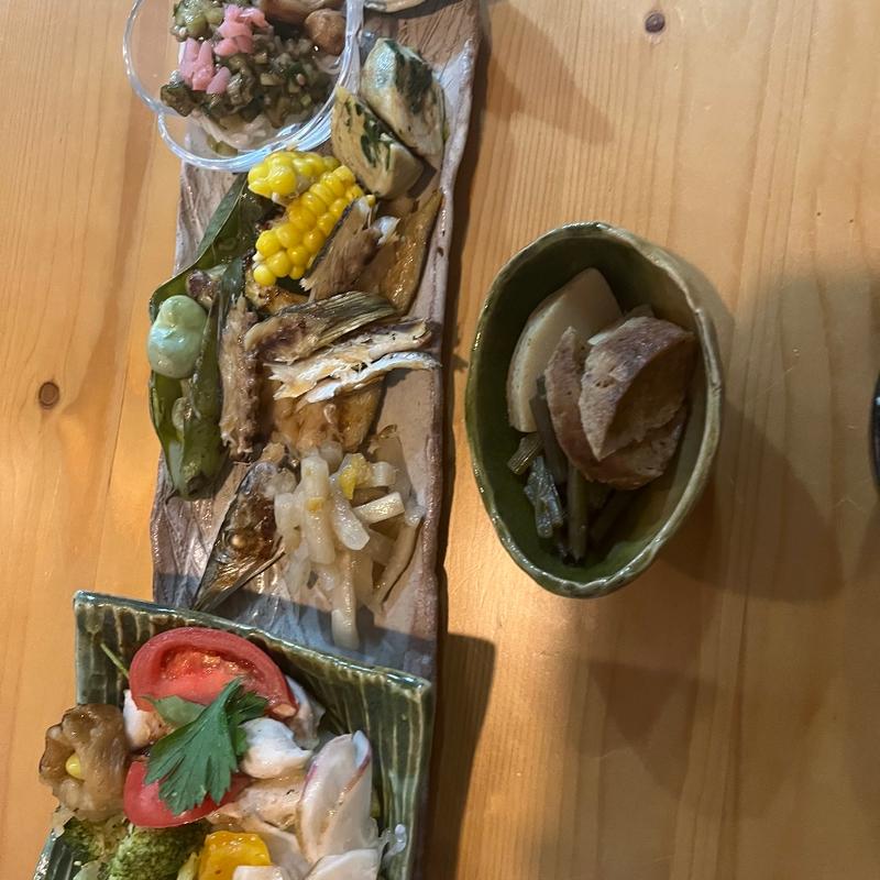 鶏ささみ、カマス　野菜オプション(紅一点 Punto Rojo)