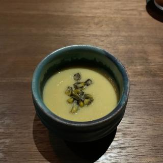徳島産　甘々娘の冷製スープ(薪焼 きび)