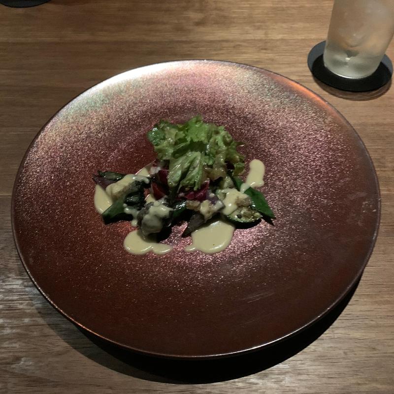 愛知産　地野菜の薪焼き　サラダ仕立て(薪焼 きび)