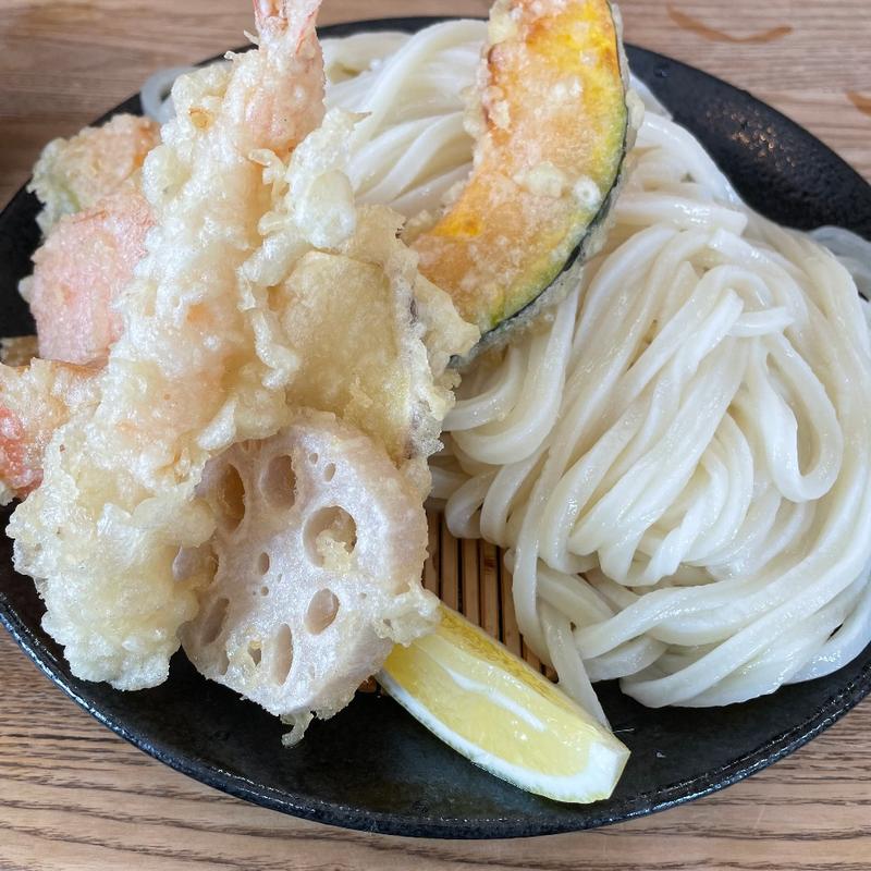 天ざるうどん（中盛）(手打ちうどん ちえ福)