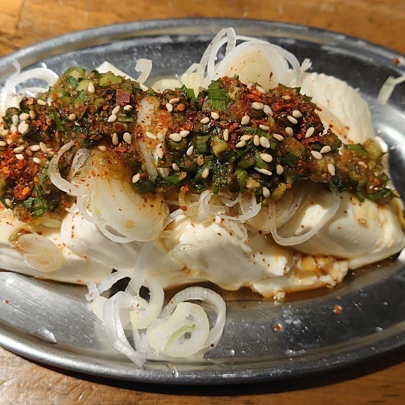 にんにらやっこ(もつ焼き おとんば 上野店)