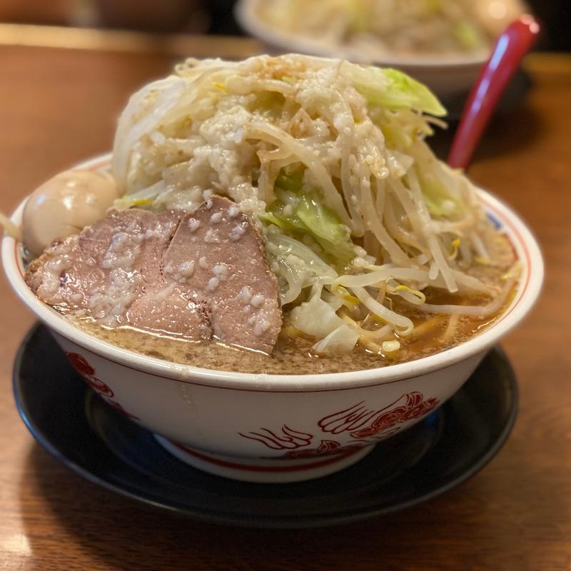 味玉もやしラーメン大盛り 全マシ(麺屋 登夢道)
