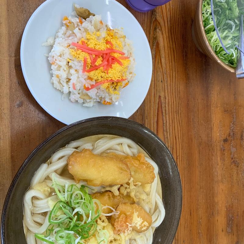 ごぼう天うどん(牧のうどん 周船寺店)