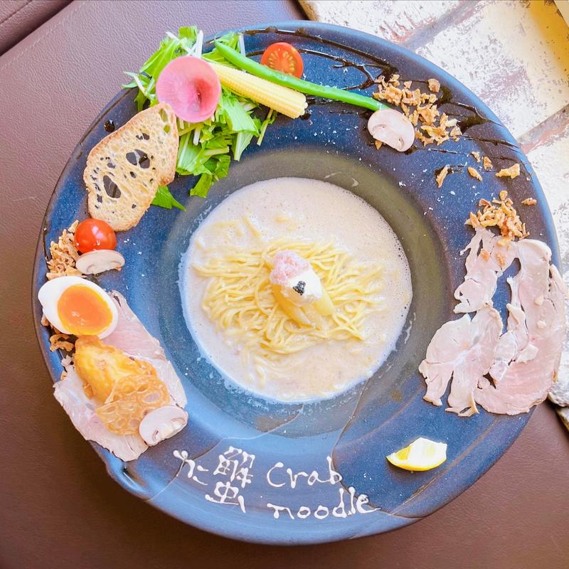 蟹桃冷やしプレミアム(カニ蟹crab noodle 三宮〜フレンチラーメン専門店〜)