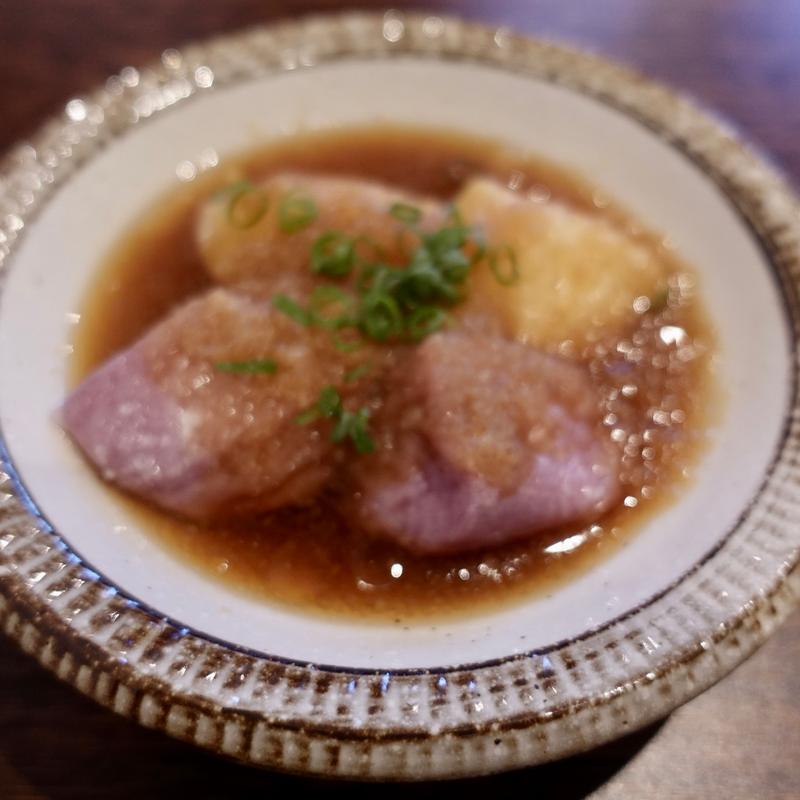 地豆豆腐の揚げ出し(さとうきび )