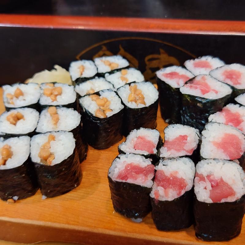 納豆巻　鉄火巻(鈴広寿司)